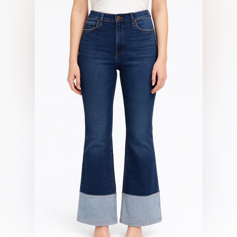 ba&sh Two Toned Wide Leg Cuffed Lady Jeans US size 10